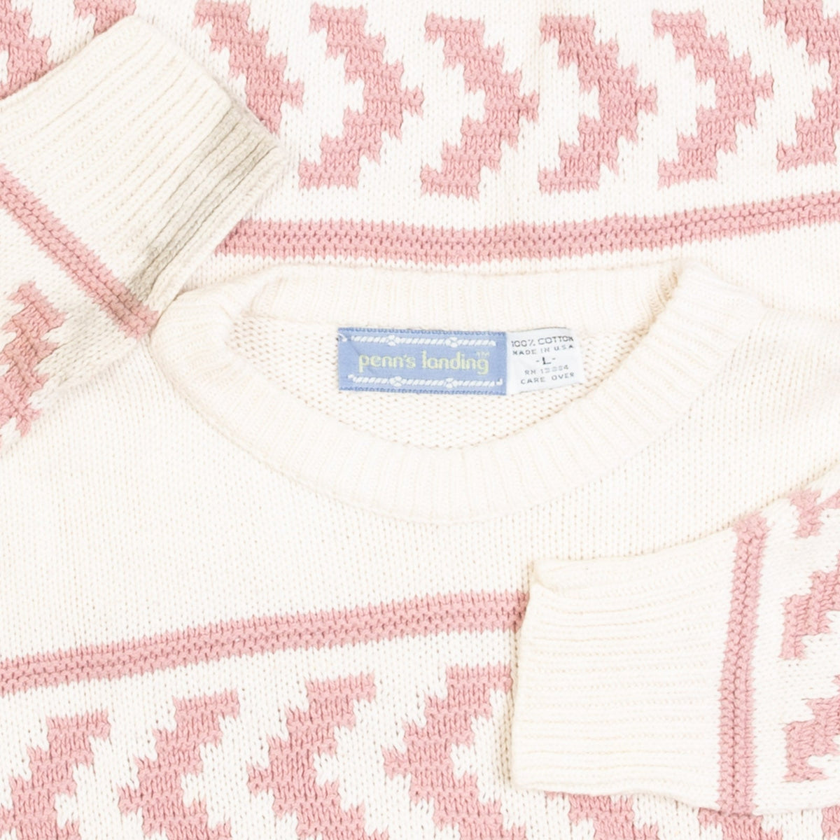 MEN'S VINTAGE 1990S STRUCTURED PATTERNED KNITTED JUMPER - LARGE