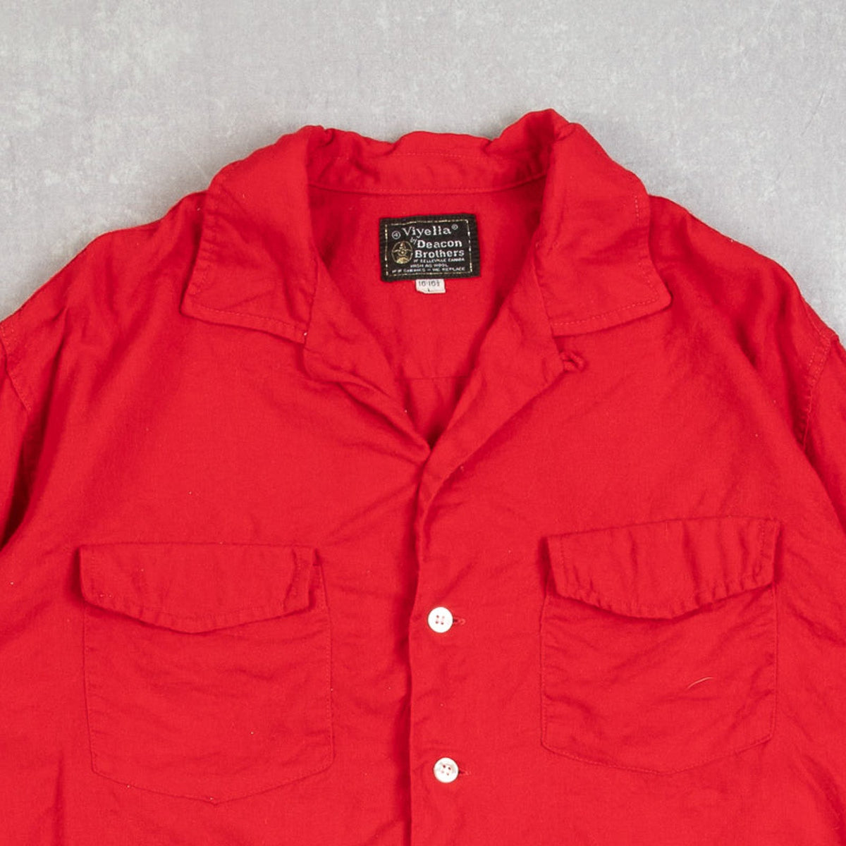 MEN'S VINTAGE 1980S CHAMOIS COTTON SHIRT - LARGE