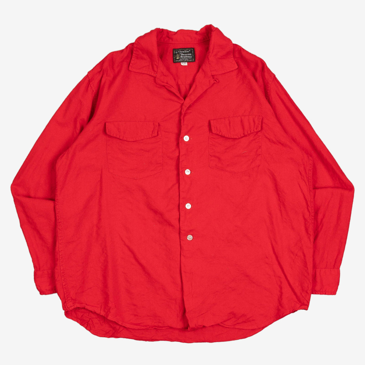 MEN'S VINTAGE 1980S CHAMOIS COTTON SHIRT - LARGE