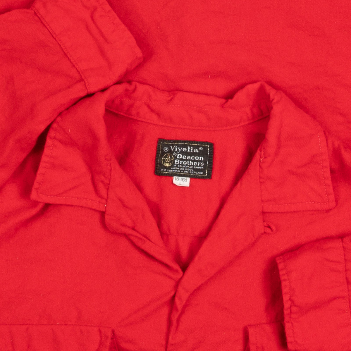MEN'S VINTAGE 1980S CHAMOIS COTTON SHIRT - LARGE