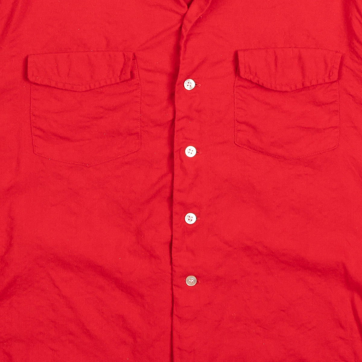 MEN'S VINTAGE 1980S CHAMOIS COTTON SHIRT - LARGE