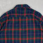 MEN'S VINTAGE 1990S CHECKED WOOL STYLE FLANNEL SHIRT - LARGE