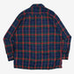 MEN'S VINTAGE 1990S CHECKED WOOL STYLE FLANNEL SHIRT - LARGE