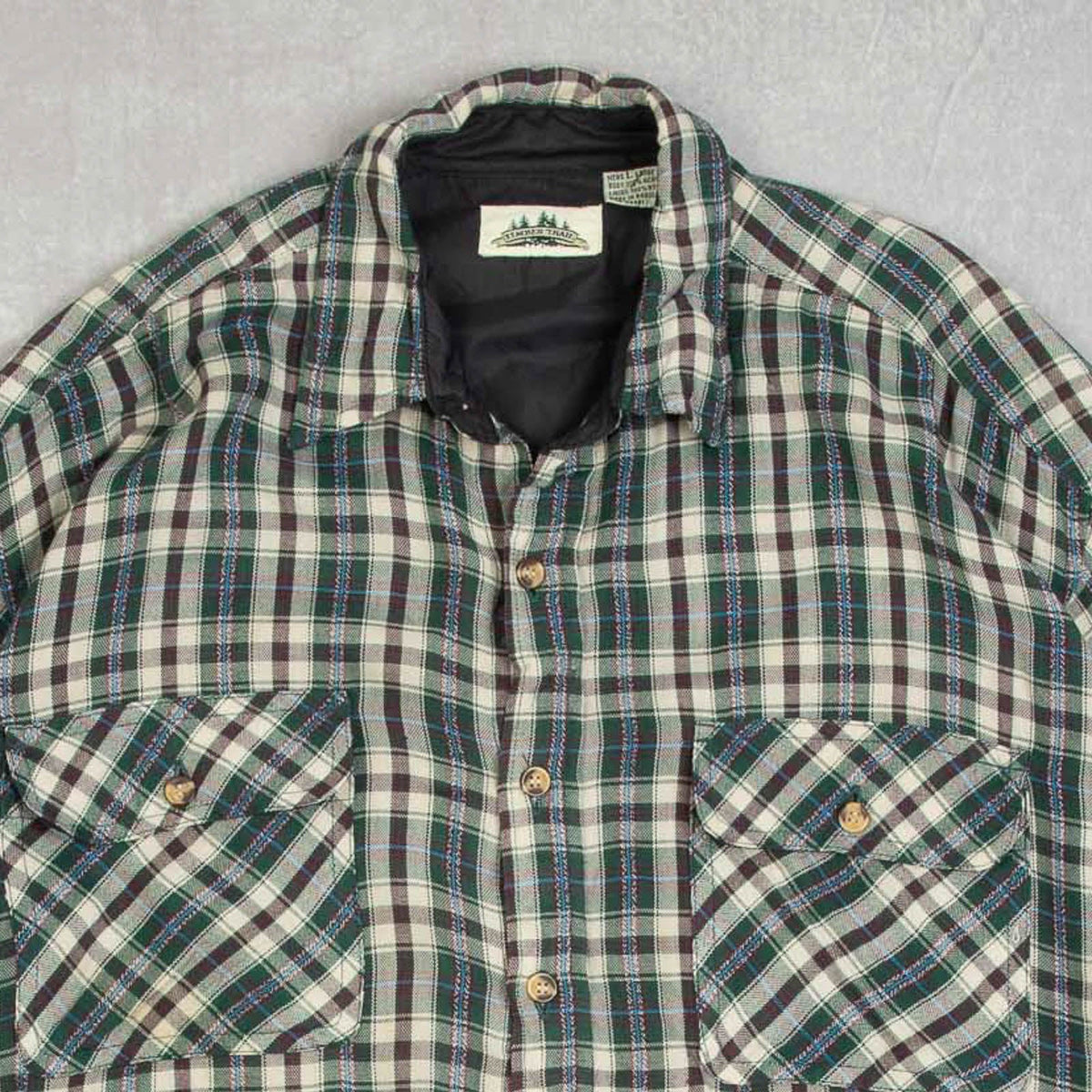 MEN'S VINTAGE 1990S CHECKED FLANNEL SHIRT - LARGE