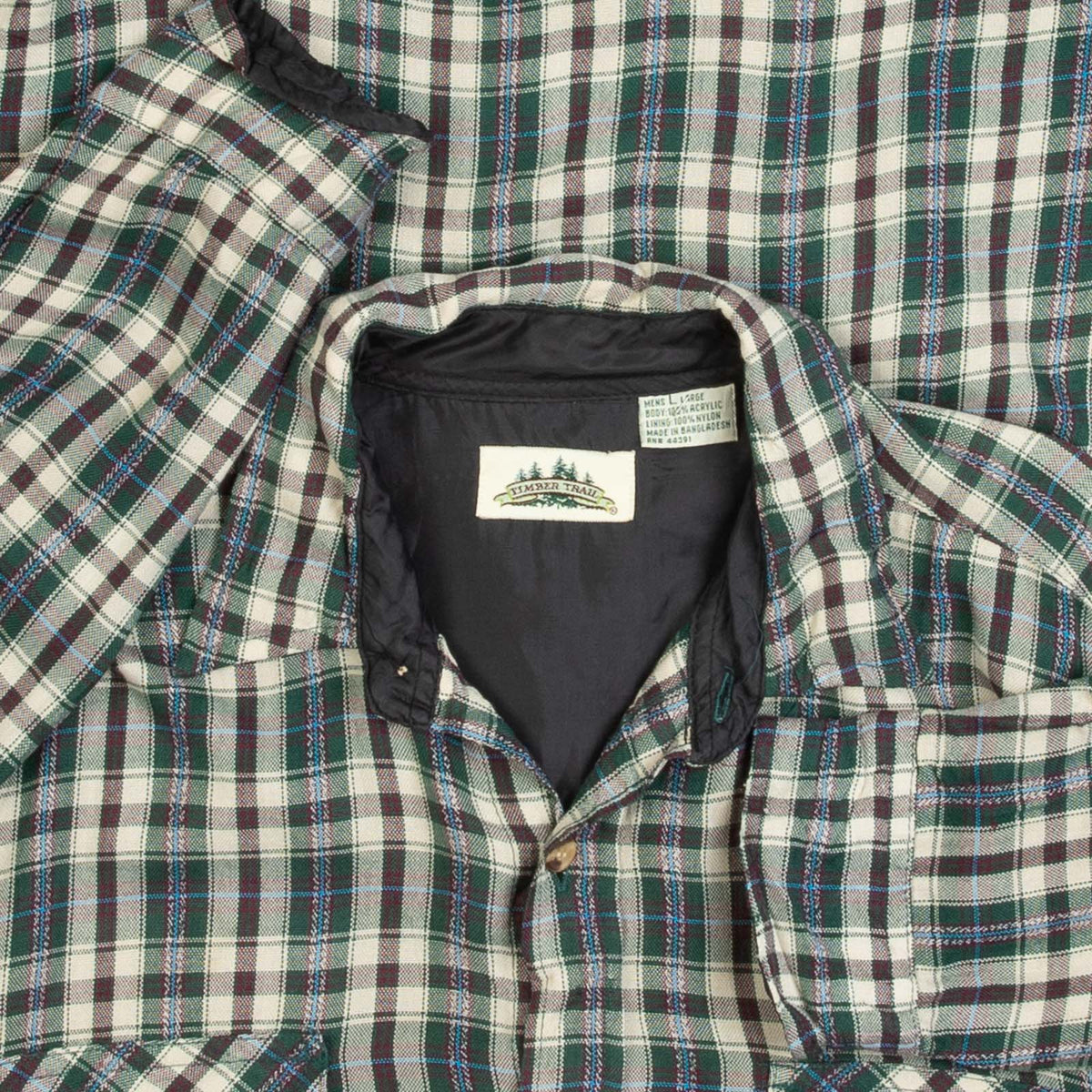 MEN'S VINTAGE 1990S CHECKED FLANNEL SHIRT - LARGE