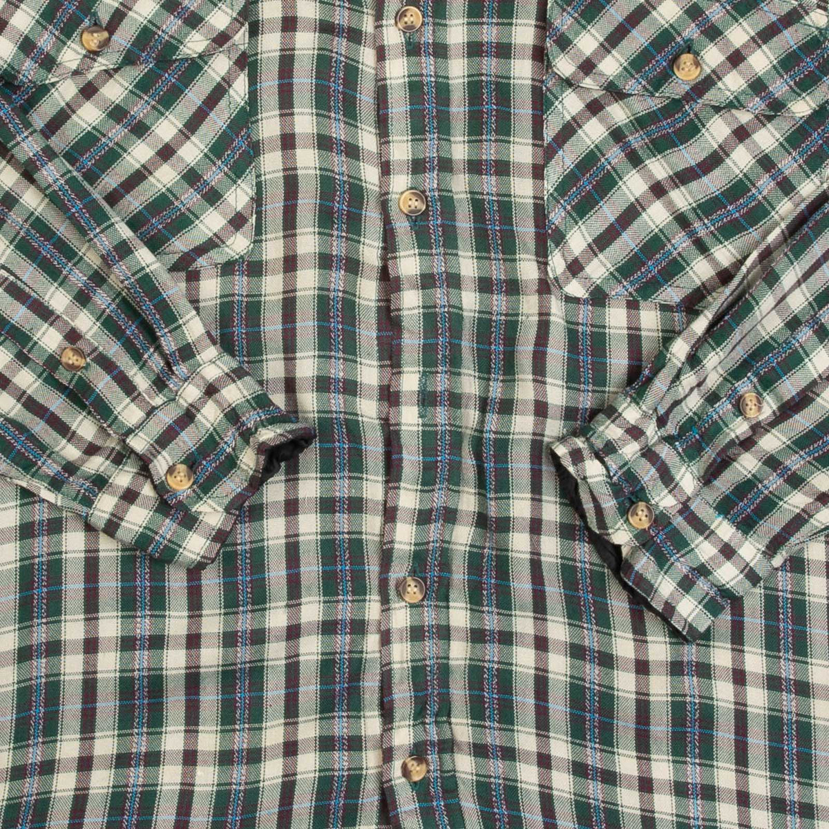 MEN'S VINTAGE 1990S CHECKED FLANNEL SHIRT - LARGE