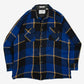MEN'S VINTAGE 1990S CHECKED WOOL STYLE FLANNEL SHIRT - X-LARGE