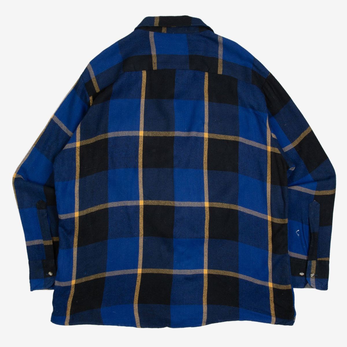 MEN'S VINTAGE 1990S CHECKED WOOL STYLE FLANNEL SHIRT - X-LARGE