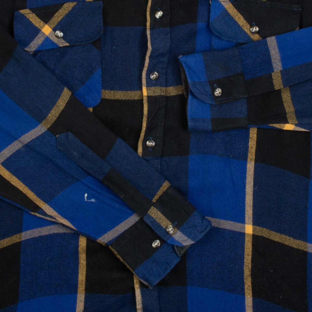 MEN'S VINTAGE 1990S CHECKED WOOL STYLE FLANNEL SHIRT - X-LARGE