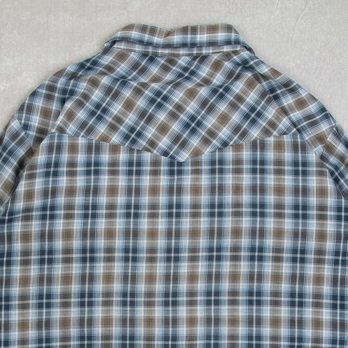MEN'S VINTAGE 1990S CHECKED WESTERN SHIRT - X-LARGE