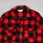 MEN'S VINTAGE 1980S CHECKED WOOL FLANNEL SHIRT - LARGE