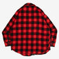 MEN'S VINTAGE 1980S CHECKED WOOL FLANNEL SHIRT - LARGE