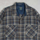 MEN'S VINTAGE 1990S CHECKED WOOL STYLE FLANNEL SHIRT - X-LARGE