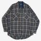 MEN'S VINTAGE 1990S CHECKED WOOL STYLE FLANNEL SHIRT - X-LARGE