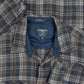 MEN'S VINTAGE 1990S CHECKED WOOL STYLE FLANNEL SHIRT - X-LARGE