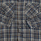 MEN'S VINTAGE 1990S CHECKED WOOL STYLE FLANNEL SHIRT - X-LARGE