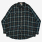 MEN'S VINTAGE 1990S CHECKED WOOL STYLE FLANNEL SHIRT - XX-LARGE
