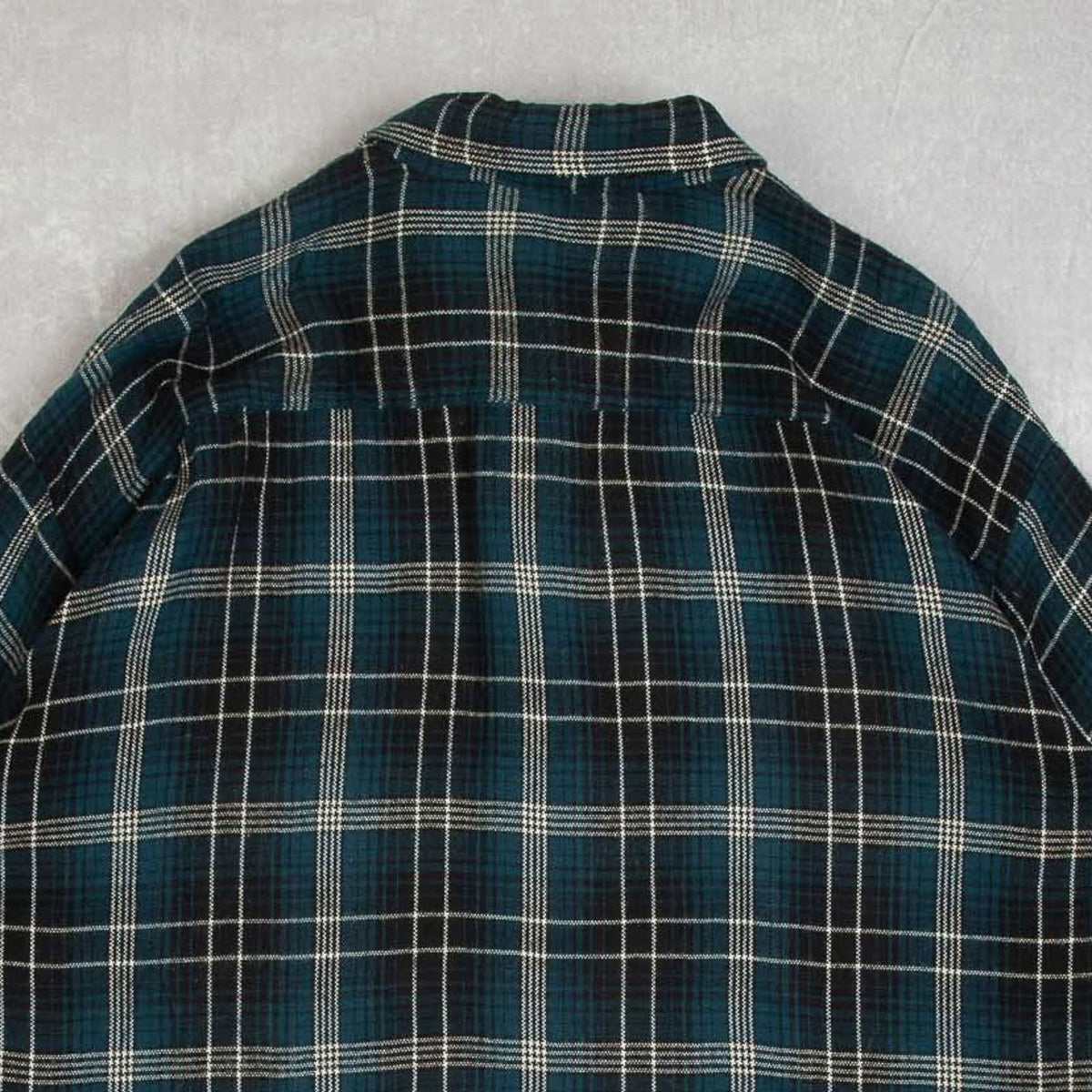 MEN'S VINTAGE 1990S CHECKED WOOL STYLE FLANNEL SHIRT - XX-LARGE