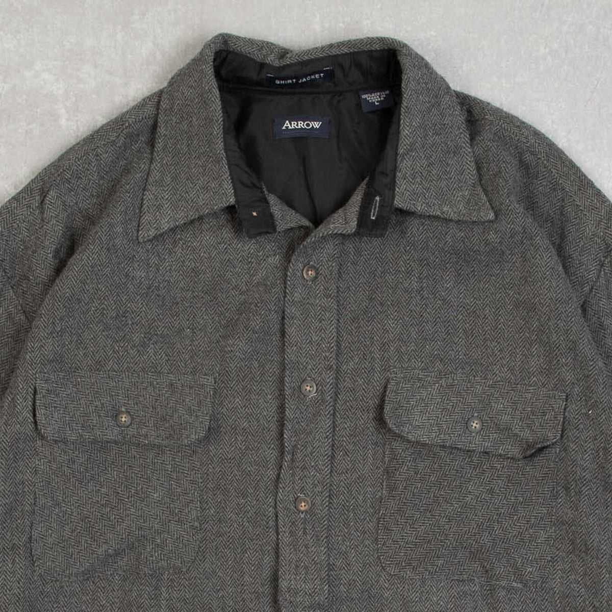 MEN'S VINTAGE 1990S WOOL STYLE SHIRT - LARGE