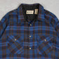 MEN'S VINTAGE 1990S CHECKED WOOL STYLE FLANNEL SHIRT - X-LARGE