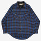 MEN'S VINTAGE 1990S CHECKED WOOL STYLE FLANNEL SHIRT - X-LARGE