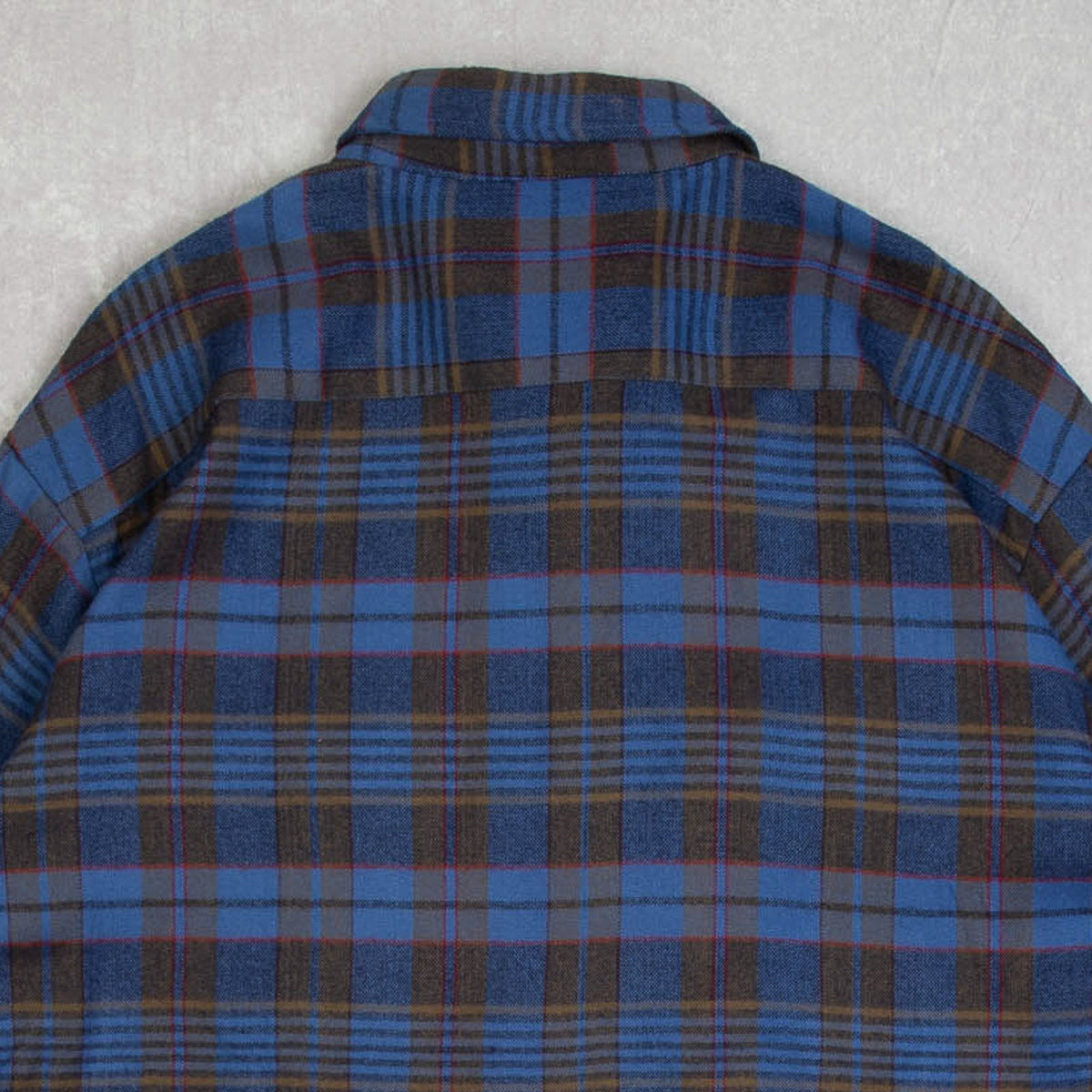 MEN'S VINTAGE 1990S CHECKED WOOL STYLE FLANNEL SHIRT - X-LARGE
