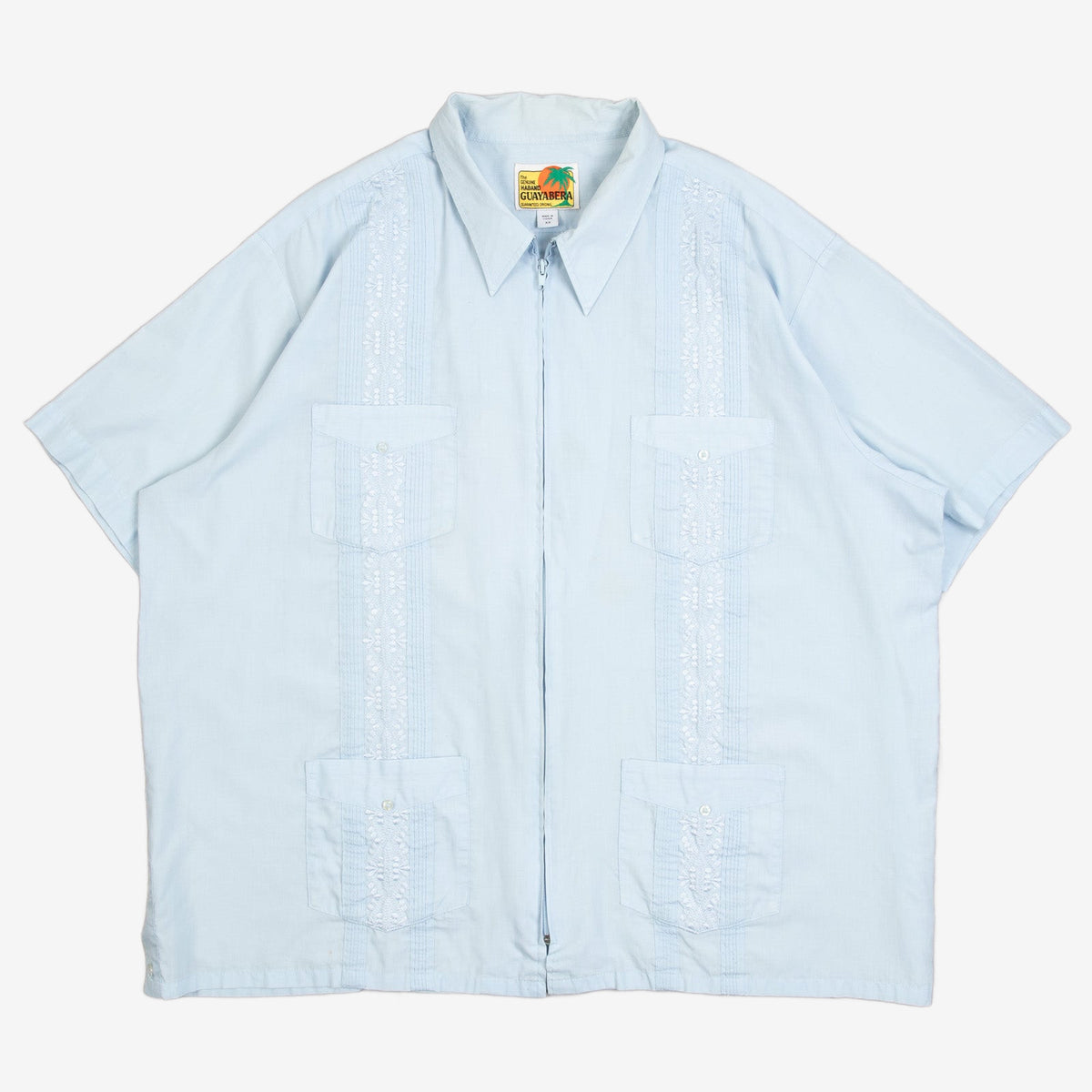 MEN'S VINTAGE 1990S CUBAN GUAYABERA SHIRT - XX-LARGE