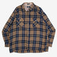MEN'S VINTAGE 1990S CHECKED WOOL STYLE FLANNEL SHIRT - X-LARGE