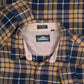 MEN'S VINTAGE 1990S CHECKED WOOL STYLE FLANNEL SHIRT - X-LARGE