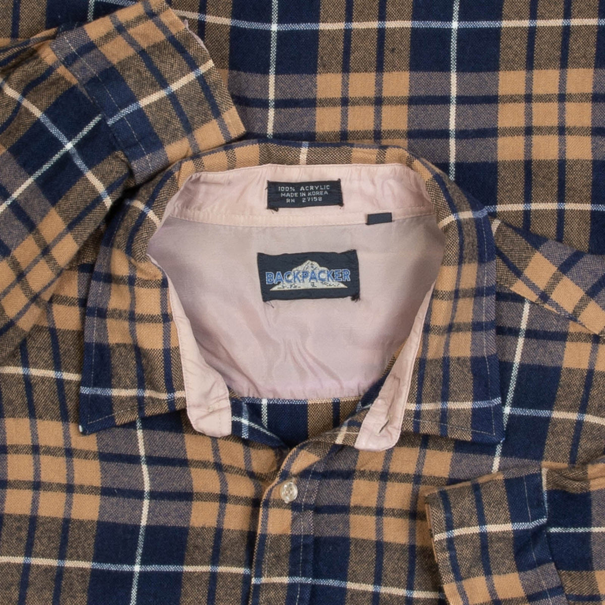 MEN'S VINTAGE 1990S CHECKED WOOL STYLE FLANNEL SHIRT - X-LARGE
