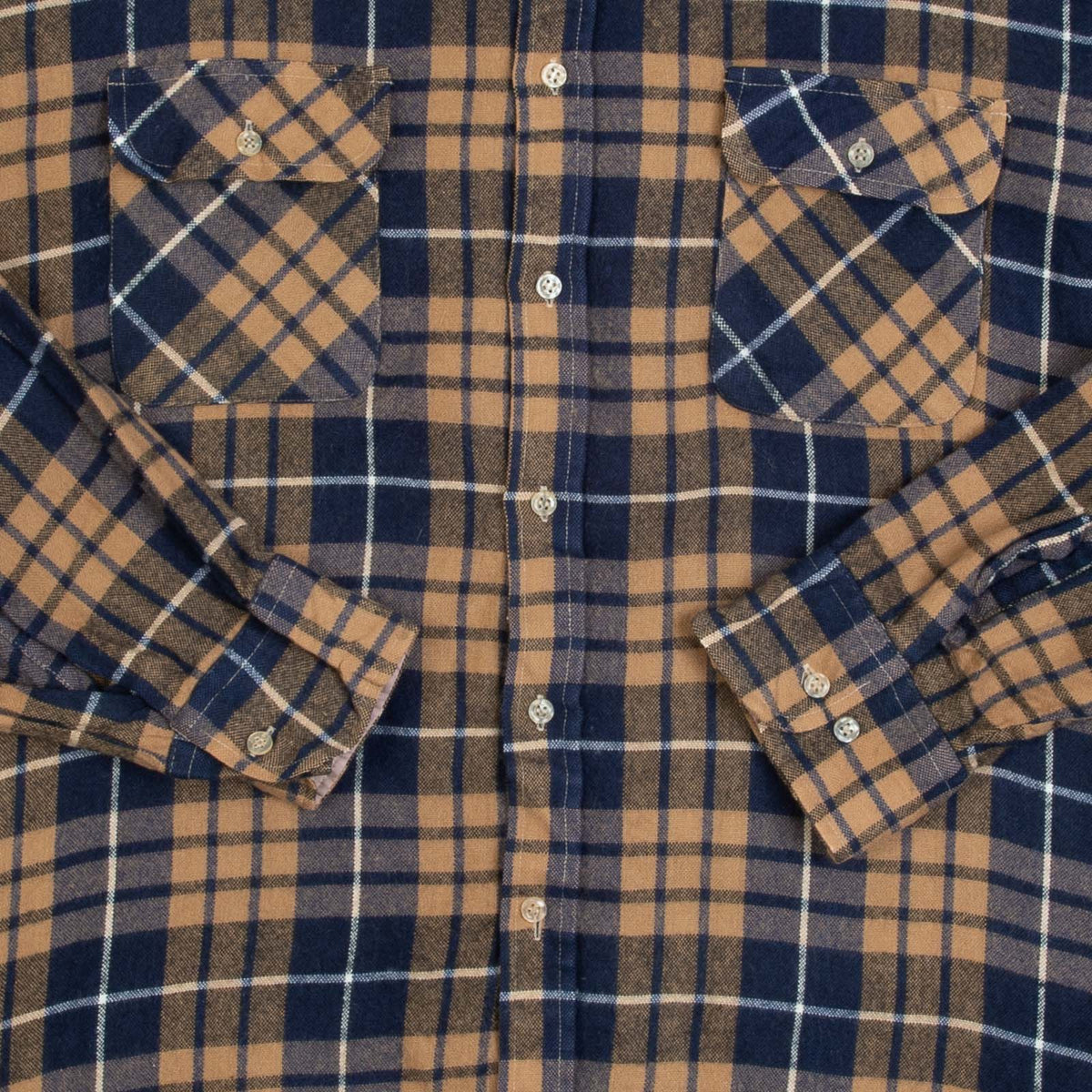 MEN'S VINTAGE 1990S CHECKED WOOL STYLE FLANNEL SHIRT - X-LARGE
