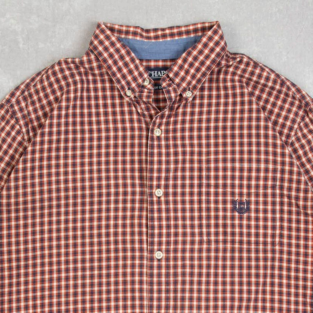 MEN'S VINTAGE CHAPS CHECKED SHIRT - LARGE