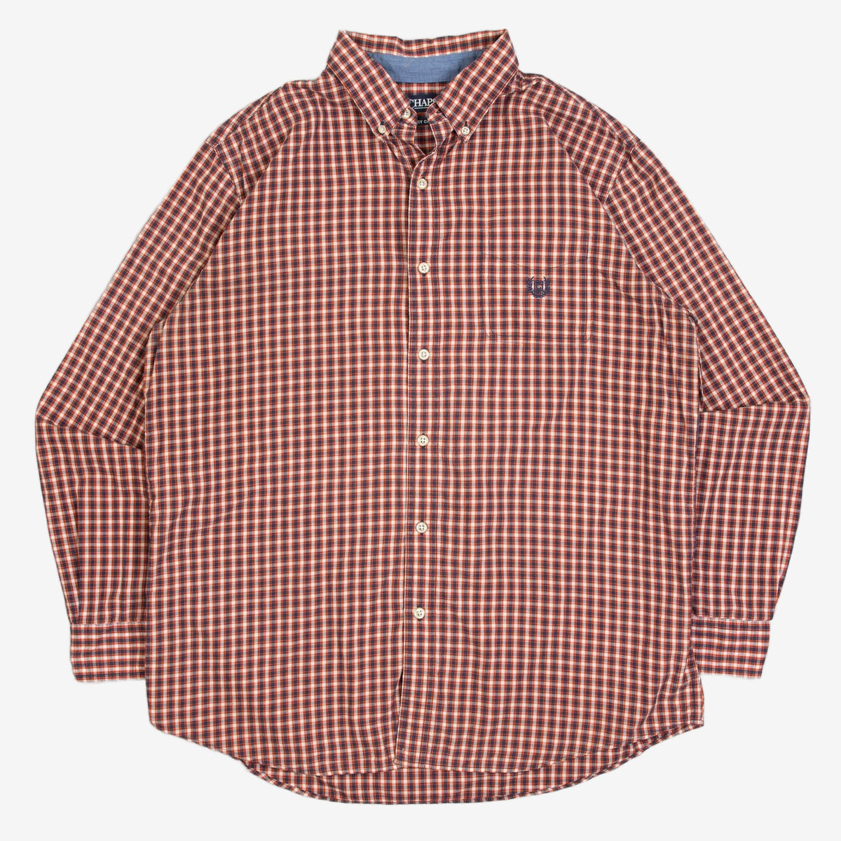MEN'S VINTAGE CHAPS CHECKED SHIRT - LARGE