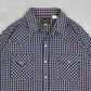 MEN'S VINTAGE 1990S CHECKED WESTERN SHIRT - X-LARGE