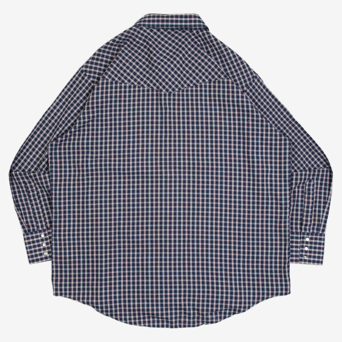 MEN'S VINTAGE 1990S CHECKED WESTERN SHIRT - X-LARGE