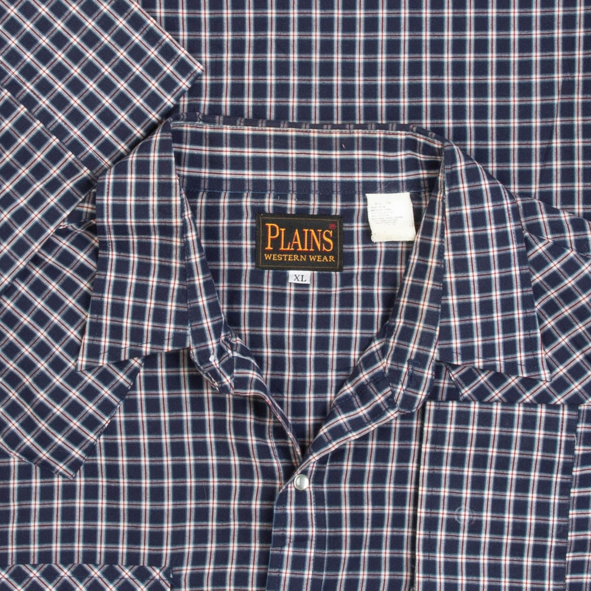 MEN'S VINTAGE 1990S CHECKED WESTERN SHIRT - X-LARGE