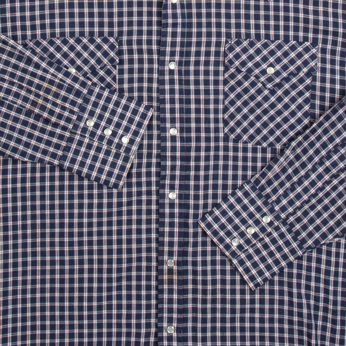 MEN'S VINTAGE 1990S CHECKED WESTERN SHIRT - X-LARGE