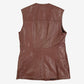 WOMEN'S VINTAGE 1990S LEATHER VEST JACKET - LARGE