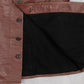 WOMEN'S VINTAGE 1990S LEATHER VEST JACKET - LARGE