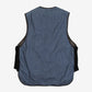 MEN'S VINTAGE 1980S DENIM FLEECE LINED VEST JACKET - MEDIUM