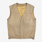 MEN'S VINTAGE 1990S LEATHER VEST JACKET - MEDIUM