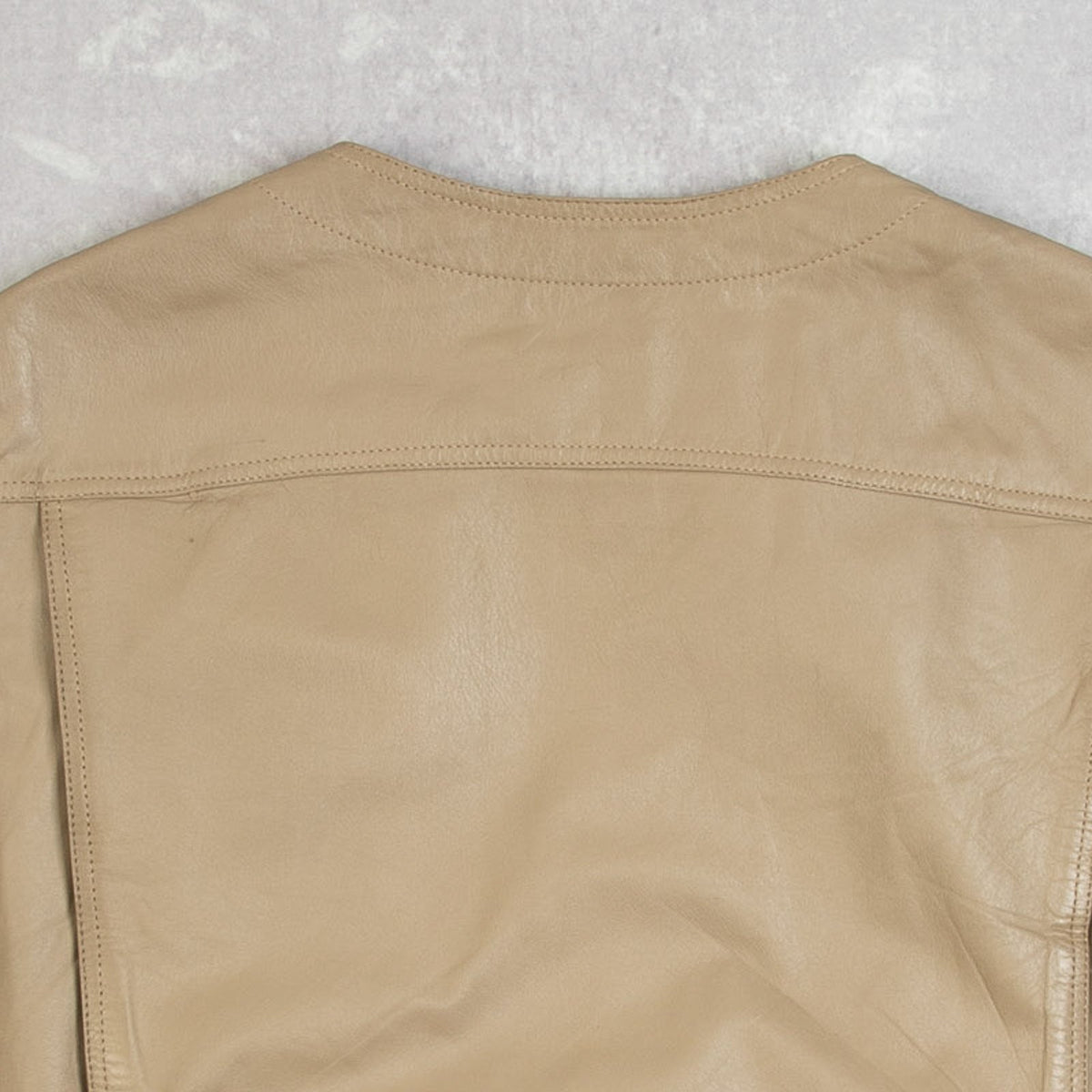 MEN'S VINTAGE 1990S LEATHER VEST JACKET - MEDIUM