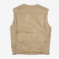 MEN'S VINTAGE 1990S LEATHER VEST JACKET - MEDIUM