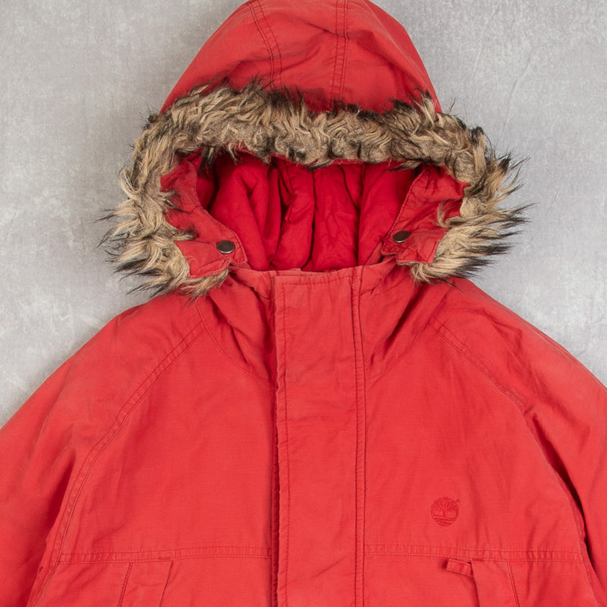MEN'S VINTAGE 1990S TIMBERLAND HOODED PARKA JACKET - MEDIUM