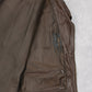 MEN'S VINTAGE 1980S LEATHER UTILITY VEST JACKET - LARGE