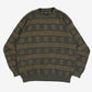 MEN'S VINTAGE 1990S STRUCTURED CHECKERBOARD KNITTED JUMPER - X-LARGE