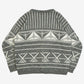 MEN'S VINTAGE 1980S STRUCTURED PATTERNED KNITTED CARDIGAN - LARGE