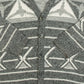 MEN'S VINTAGE 1980S STRUCTURED PATTERNED KNITTED CARDIGAN - LARGE