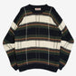 MEN'S VINTAGE 1990S CHECKED KNITTED JUMPER - MEDIUM