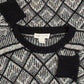 MEN'S VINTAGE 1980S PATTERNED KNITTED JUMPER - MEDIUM